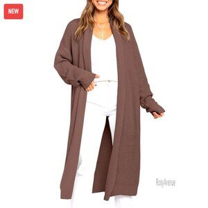 Oversized Long Cardigan Sweater Women's Open Front Winter Coat Soft Fabric